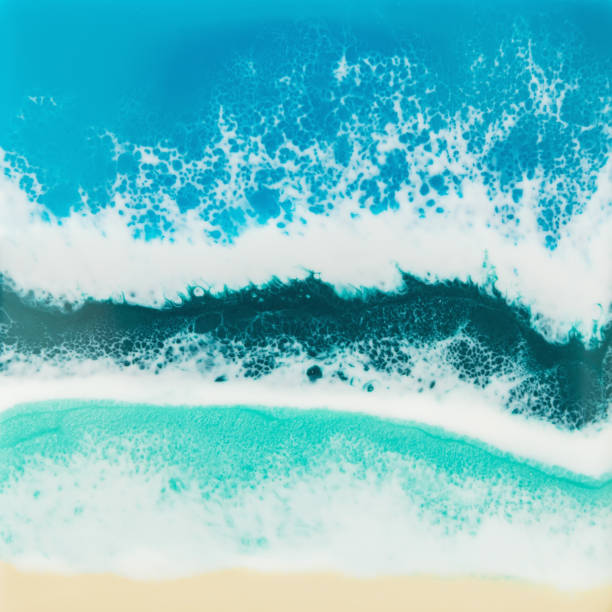 istock Resin art with turquoise colors. Epoxy effect background 1430906481