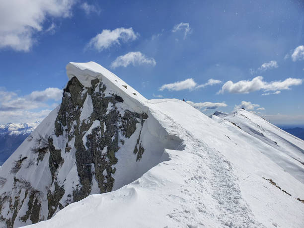 istock Snowy walking path on glacier, Switzerland 1430915865