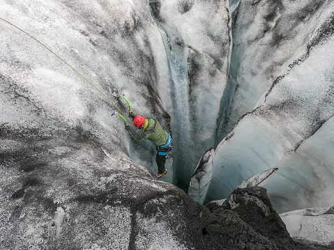 Iceland glacier climbing