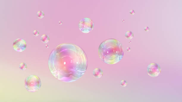 istock 3D design of a rainbow-colored spherical 1430920414