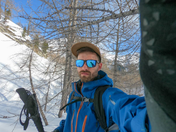 istock Alpine skier takes cool selfie 1430921149