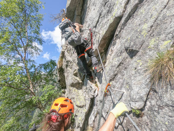 istock Rock climber makes his way to the top 1430921457