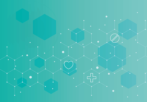 Medical Spring Background Medical Background With Elements In Honeycombs Stock Illustration ...