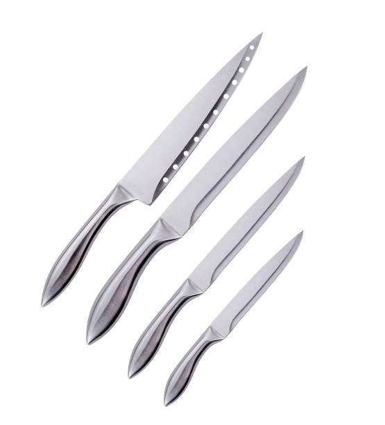 istock Set of knifes isolated on a white background 1430930521