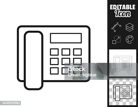 istock Telephone. Icon for design. Easily editable 1430931383