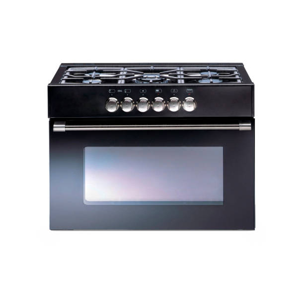 istock Modern metallic oven isolated on white 1430932960