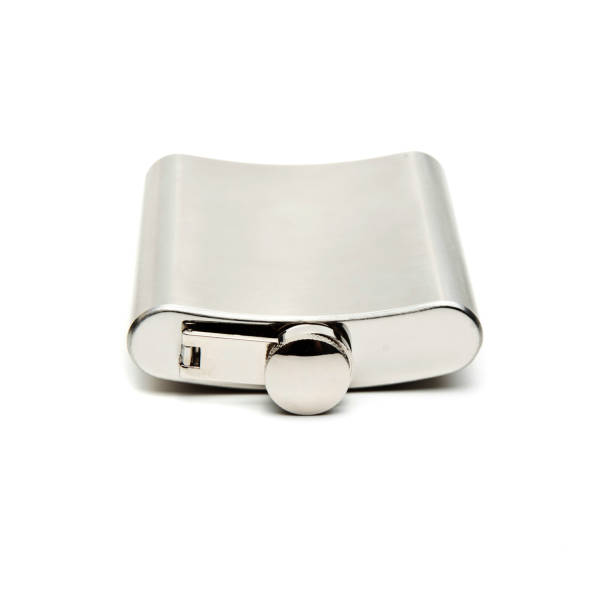 istock front view of metallic flask on white background 1430937001