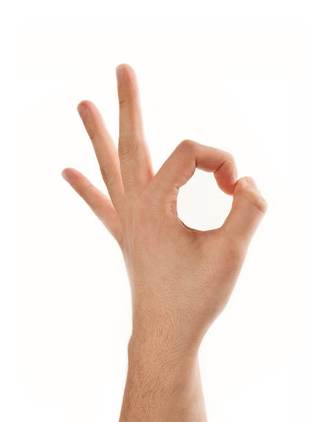 istock Hand ok sign isolated on white background 1430937690