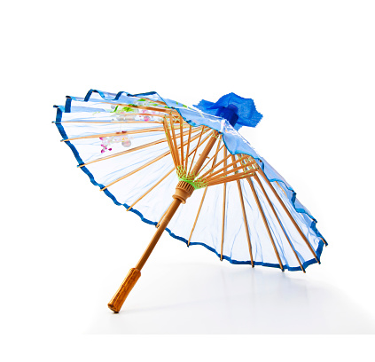 Oriental umbrella isolated on a white background