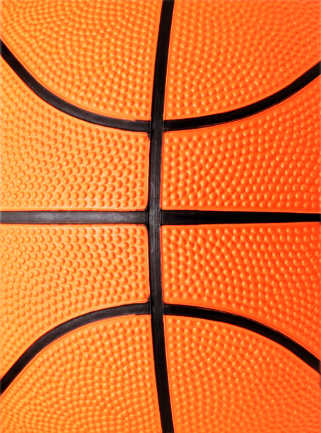 gros plan ou texture de basketball - basketball business basketball hoop slam dunk photos et images de collection