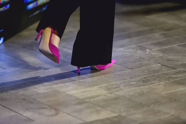 Feet of Japanese woman in traditional dress