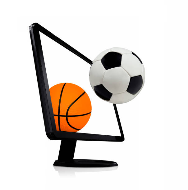 basketball with football computer on a white background