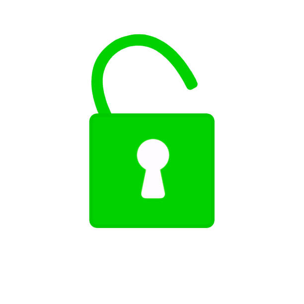 green padlock open on white background, LOCK ICON, green padlock open on white background, LOCK ICON, green padlock icon on white background, padlock, vector illustration mosman stock illustrations