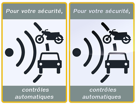 Automated Speed Control French Information Panel Of Automatic Speed Control Stock Illustration ...