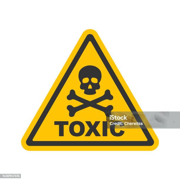 Sharp Toxic Signe Toxic Sign Board Yellow Triangle With Skull And Crossbones Danger Sign ...