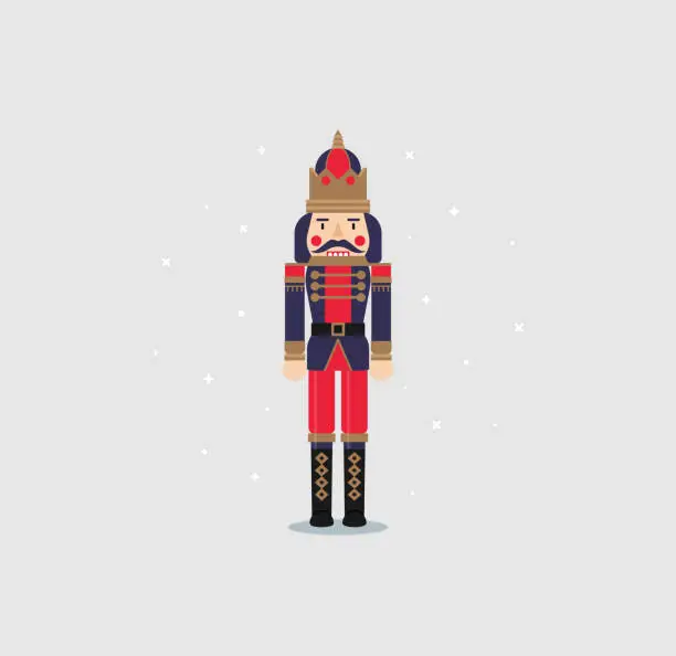 Vector illustration of Christmas Nutcracker Design. Vector Illustration