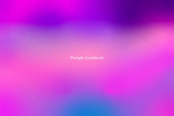 Vector illustration of Purple colorful gradient blur abstract background. Abstract violet purple bright gradient blurred theme palate for wallpaper template, cover, web banner, sale, business background. Purple texture.