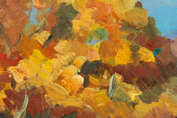 Abstract background autumn painting