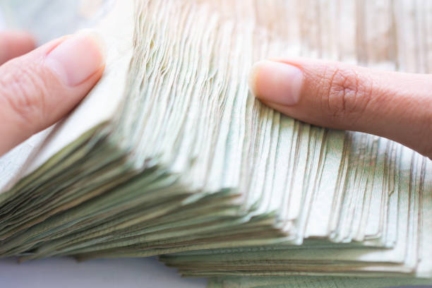 istock Close up Bank Note Thai 20 Baht,Cash for Pay Purchase 1430954181