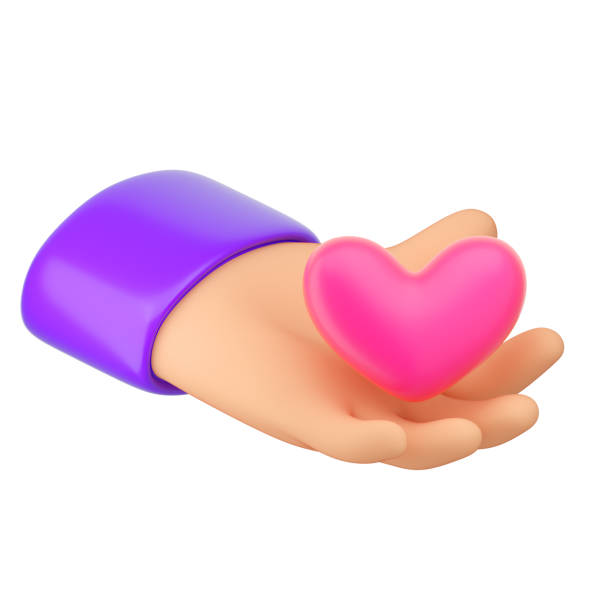 istock Human hand holding pink heart. 1430955845