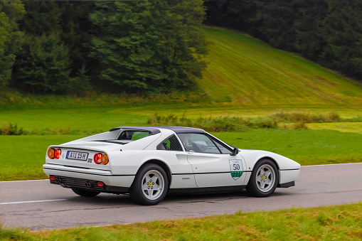 Gessertshausen, Germany - September 25, 2022: 1986 Ferrari 328 GTS italianoldtimer vintage sports car.