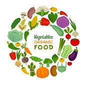 istock Vegetables round composition. Fresh vegetables. Organic Food. 1430957613