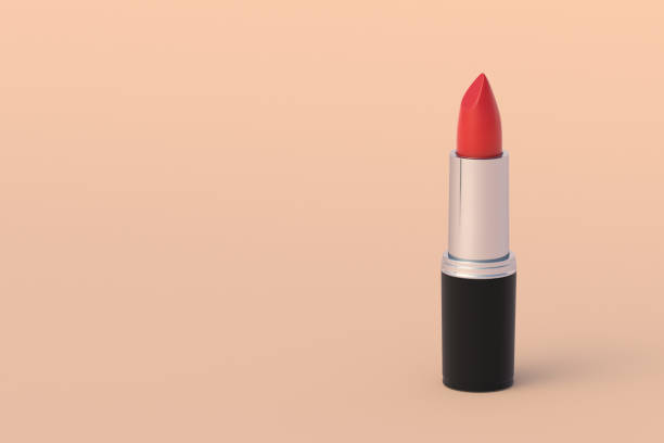 istock Sexy lipstick. Cosmetic accessories. Make-up tools. Copy space. 3d render 1430967202