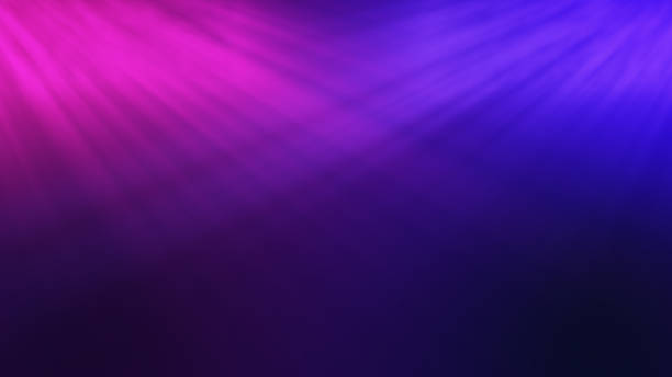 istock Pink purple blue spotlight isolated transparent background. 1430968689