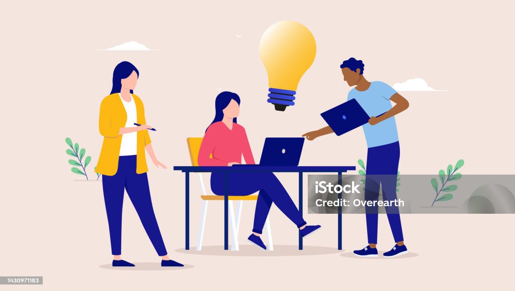 Team Problem Solving And Teamwork Stock Illustration - Download Image ...