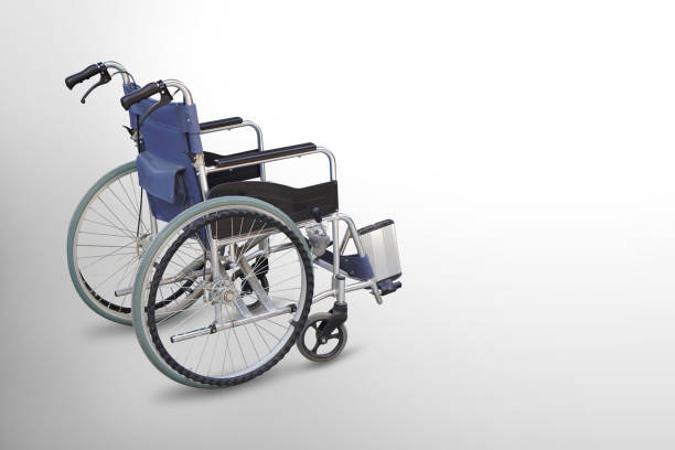 istock black and blue wheel chair on grey background, object, transport, banner, template, copy space 1430971334