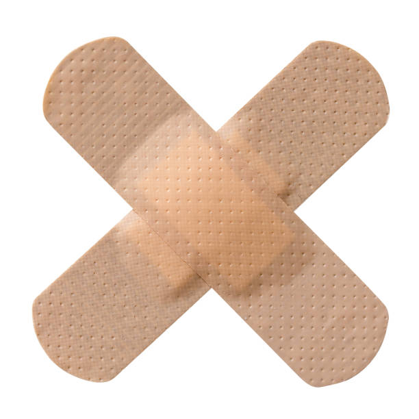 istock Medical plasters on white background 1430978676