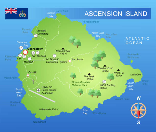 Ascension Island Map Ascension Ilsand 