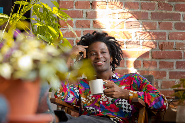 istock Man relaxing with coffee at home 1430981212