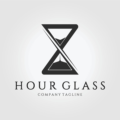 Sand Hour Glass Vector Design Illustration Vintage Icon Clock