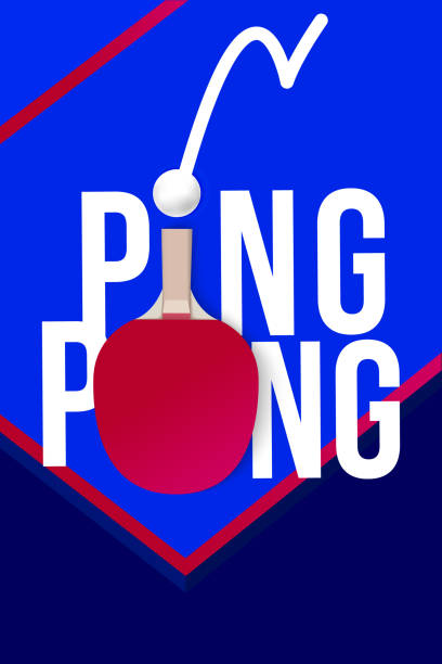 шаблон плаката пинг-понга. таблица и ракетки для пинг-понга. векторная иллюстрация eps10 - table tennis table stock illustrations