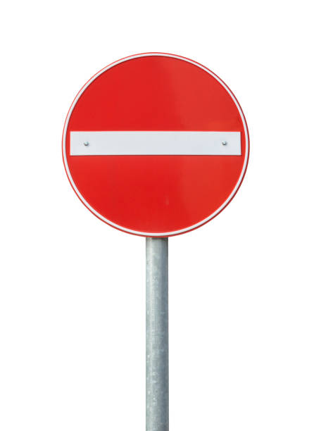 istock No driving traffic sign - isolated on white with clipping path 1430983662