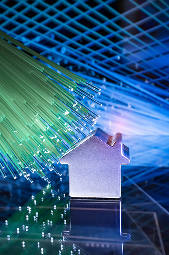 fiber optic connection to modle of house