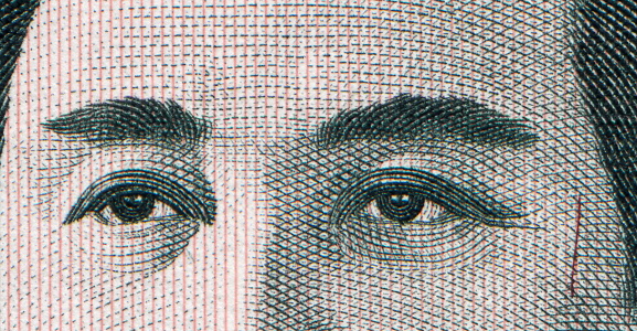 Pedro Figari a closeup portrait from Uruguayan money - Peso
