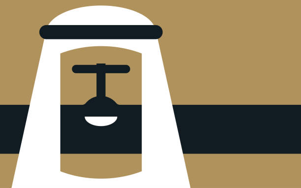 arabski szejk - kaffiyeh stock illustrations
