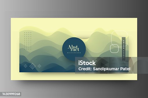 istock 3D abstract wavy background with modern gradient colors. 1430999268