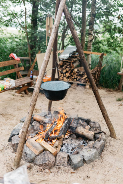 istock cooking food over a fire in a pot 1431002878