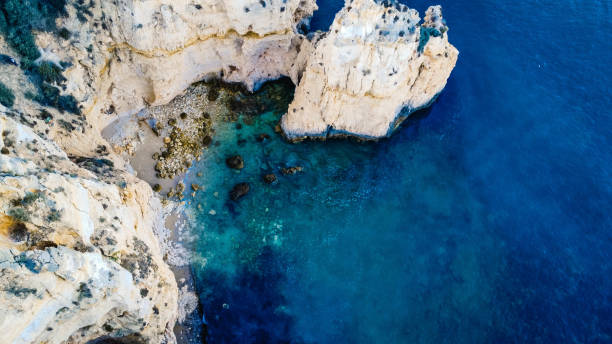 istock Amazing cove with blue water and mountains 1431004248