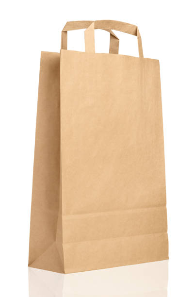 istock Craft bag isolated on white background. Purchases. 1431007294
