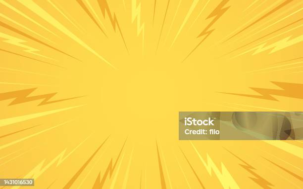 黄色のライトニングザップ興奮の背景 - 背景のベクターアート素材や画像を多数ご用意 - 背景, 稲妻, マンガ