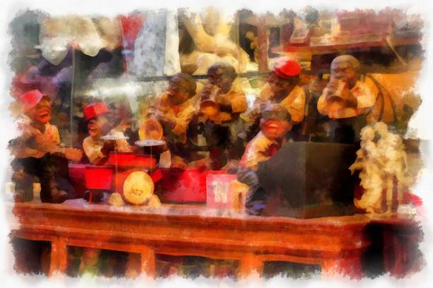 istock Antique shop landscape watercolor style illustration impressionist painting. 1431018389