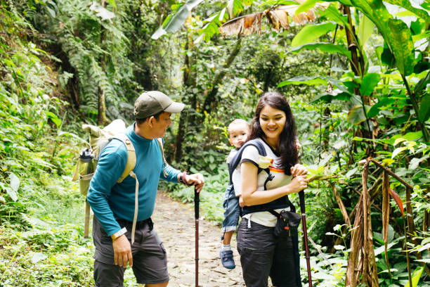 istock asian family walking together in the forest 1431024737