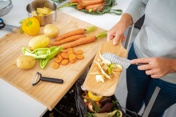 istock Reclycling vegetables peels for compost 1431038917