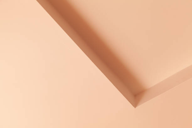 Abstract architecture background, pink interior fragment stock photo