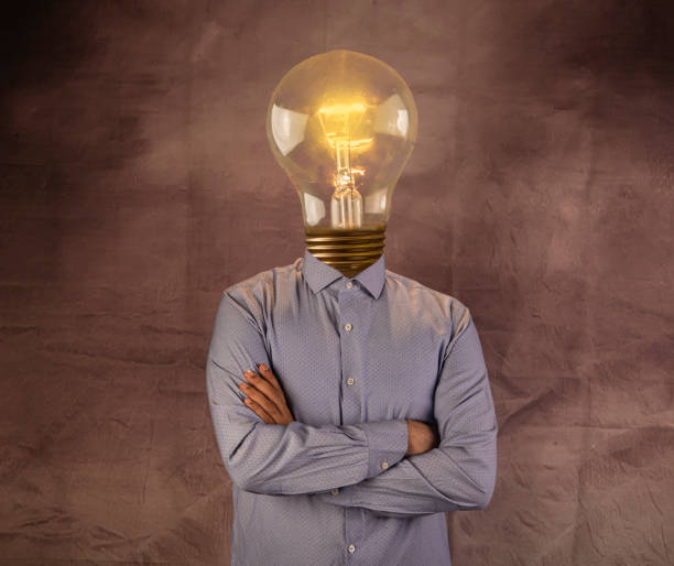 istock Professional bulb head men - idea concept on banner 1431051050