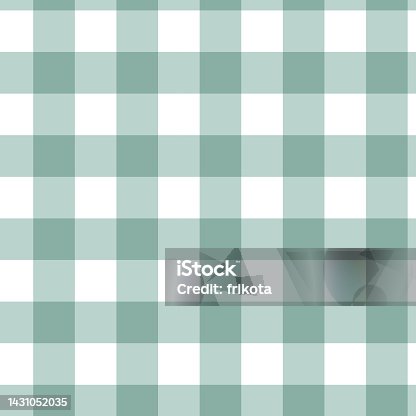 istock Classic checkered seamless pattern. Geometric gingham background. Autumnal color. Vector illustration, flat design 1431052035